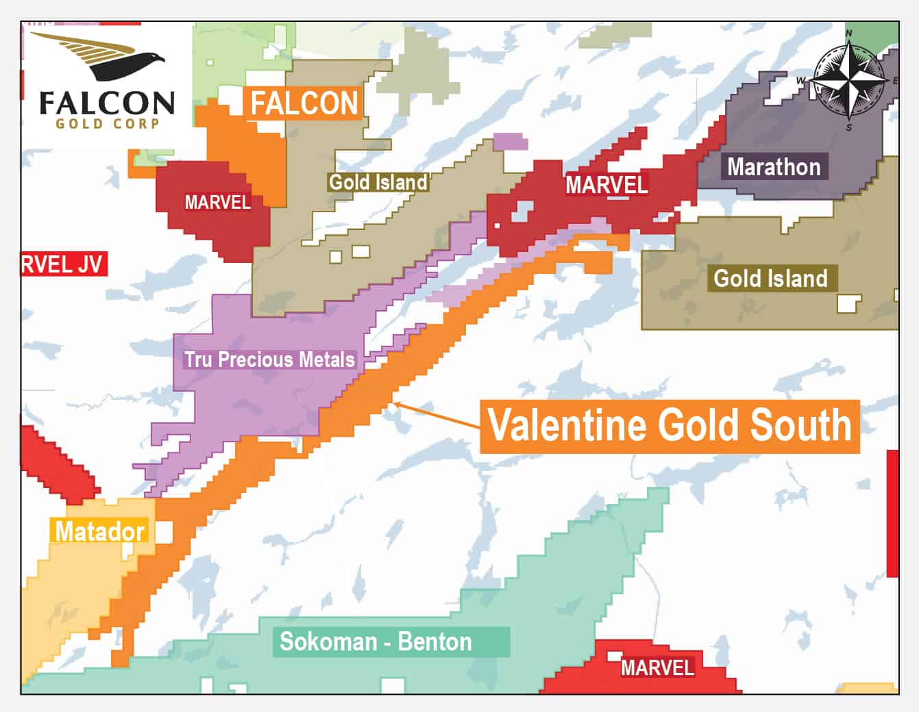 Valentine Gold Falcon Gold Newfoundland
