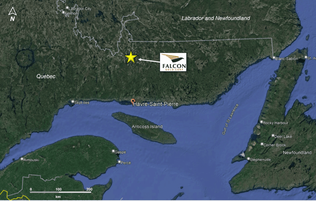 FALCON GOLD ACQUIRES STRATEGIC NICKEL COPPER CLAIM GROUP CONTIGUOUS TO GO METAL’S HSP PROPERTY Falcon Gold Corp FALCON GOLD ACQUIRES STRATEGIC NICKEL COPPER CLAIM GROUP CONTIGUOUS TO GO METAL’S HSP PROPERTY Vancouver, B.C., October 5th, 2022, Falcon Gold Corp. (FG: TSX-V), (3FA: GR), (FGLDF: OTCQB); ("Falcon" or the “Company”)., is pleased to report the acquisition of 413 claims covering 22,302 hectares of strategic ground through an option agreement and staking contiguous and proximal to Go Metals Corp, HSP Nickel Copper PGE Project 130 km north of Havre St. Pierre, Quebec (Figure 1).  The staking covers approximately 135 km of prospective contact of the Havre St. Pierre Anorthositic Complex (HSAP) where Go Metals Corp recently announced the discovery of "Wide Intervals of Nickel and Copper Sulphides”. (Go Metals Press Release Dated September 13, 2022). The most westerly block of the Falcon Gold claims covers the southwest extension of the anorthositic complex, on a prospective fold nose structure and is located less than 2.2 km from prominent airborne TDEM anomalies identified by Go Metals and host to the Nickel-Copper mineralization (Figure 2).