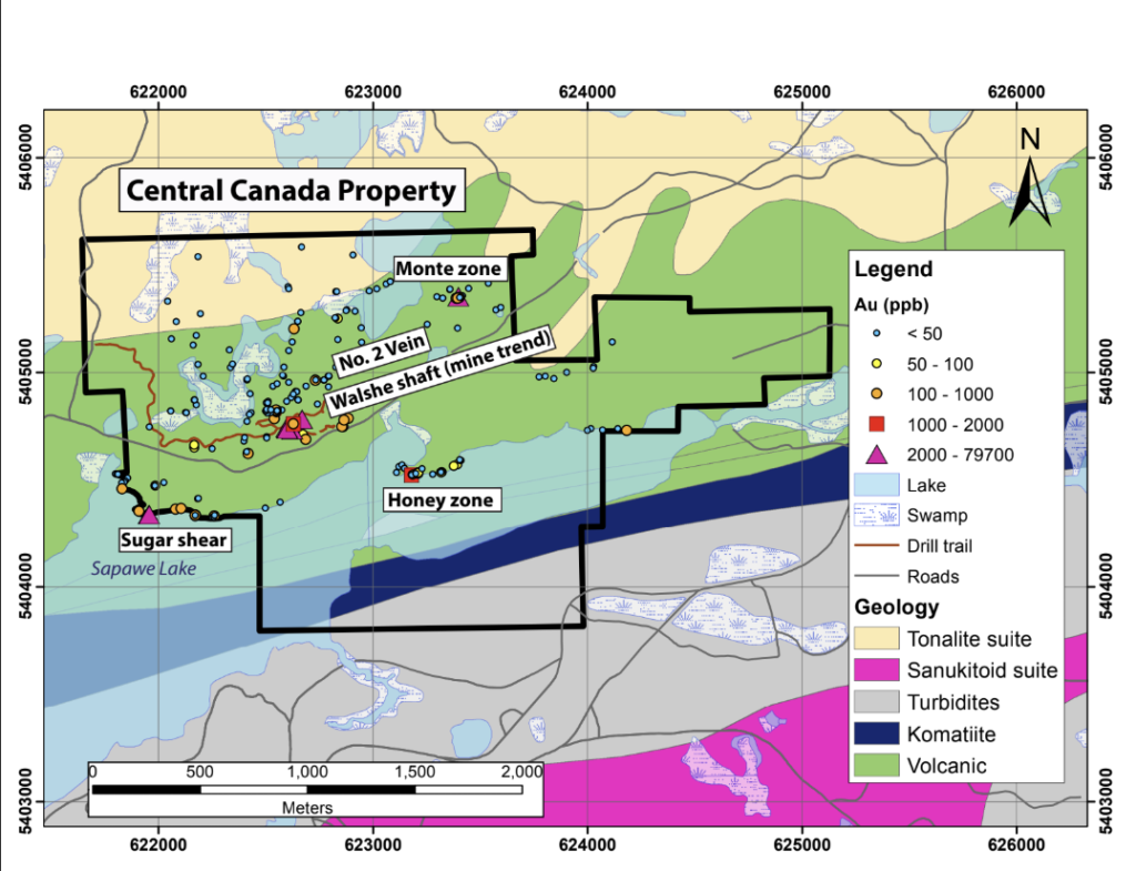 Central Canada Gold & Polymetallic Project Falcon Gold Corp Central Canada Gold & Polymetallic Project Located in the historic Atikokan Gold Camp of northwestern Ontario, the Central Canada Gold Project combines past-producing mine workings, high-grade historical results, modern drilling, and strategic exposure to the Hammond Reef Gold District.